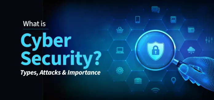 Digital-Security-Tips Illustration highlighting cyber security types, attacks, and importance for personal digital safety