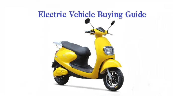 electric-vehicle-buying-guide Bright yellow electric scooter featured in an electric vehicle buying guide