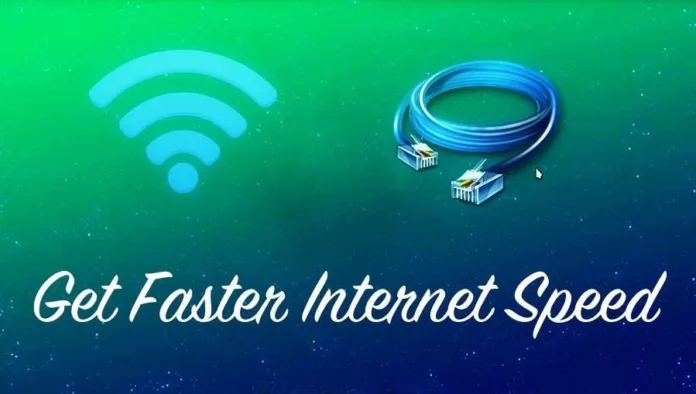 Wi-Fi and Ethernet icons representing ways to improve internet speed at home