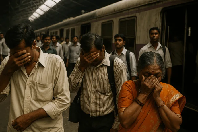 Mumbai Local Train Blasts Acquittal: Bombay High Court Frees 12 After 19 Years People at Mumbai local train station reacting emotionally amid the 2006 blasts acquittal news