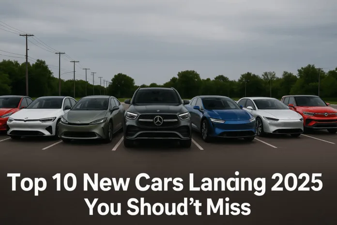 Top 10 new cars launching in 2025 you shouldn’t miss A dynamic collage showcasing diverse 2025 electric, luxury, and hybrid vehicles, representing the future of automotive innovation.