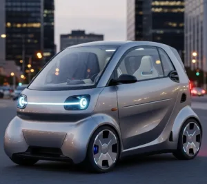 Futuristic electric and autonomous vehicles from 2025, emphasizing innovation and advanced automotive technology.